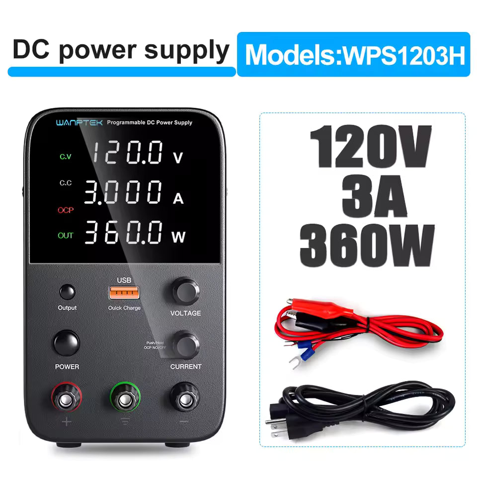 FUENTE DE ALIMENTACION CC REGULABLE 120 VOLTS 3 AMP 4 DIG