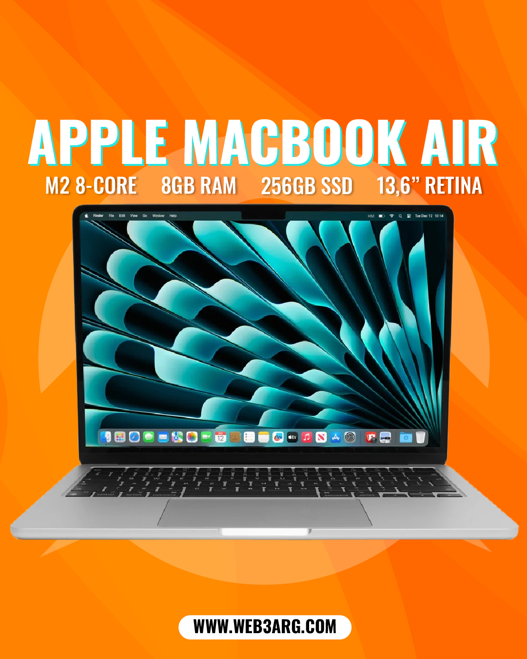 APPLE MACBOOK AIR 2022 M2 CHIP 8-CORE 256GB SSD 8GB RAM - Premium Notebook de Apple - Solo $1974000! Compra ahora Web3Arg