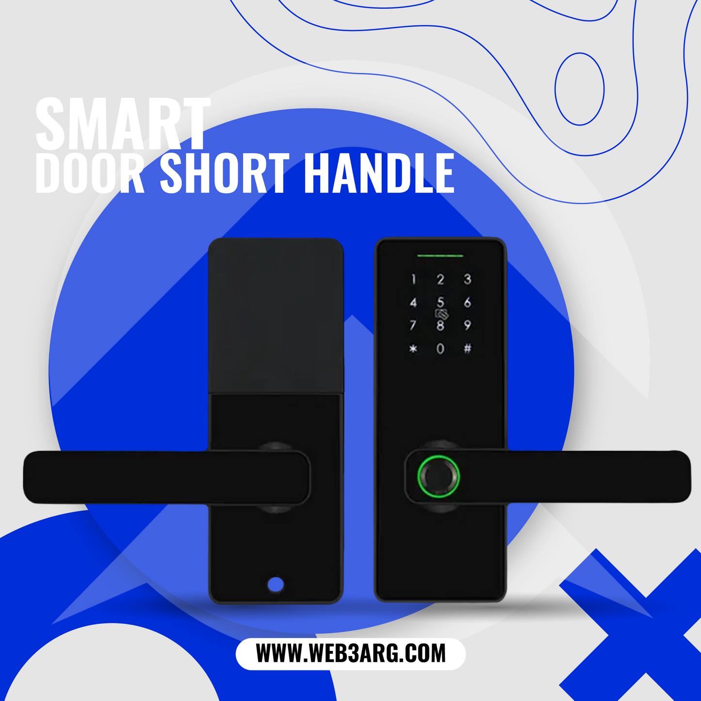 SMART DOOR SHORT HANDLE - Premium cerraduras de Web3Arg - Solo $226000! Compra ahora Web3Arg