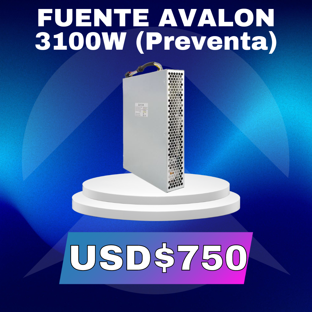 FUENTE AVALON 3100 WATTS - Premium Mineria de Canaan - Solo $800000! Compra ahora Web3Arg