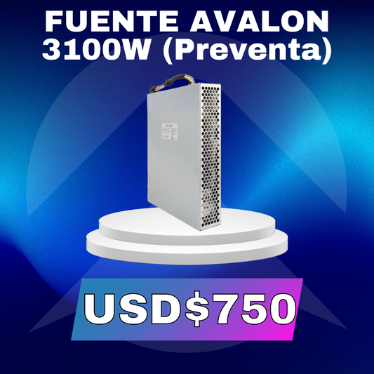 FUENTE AVALON 3100 WATTS - Premium Mineria de Canaan - Solo $1015875! Compra ahora Web3Arg