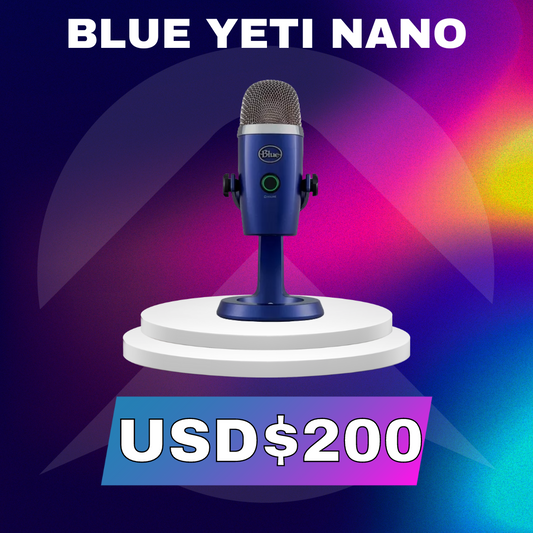MICROFONO BLUE YETI NANO VIVID BLUE - Premium Micrófonos de Web3Arg - Solo $211500! Compra ahora Web3Arg