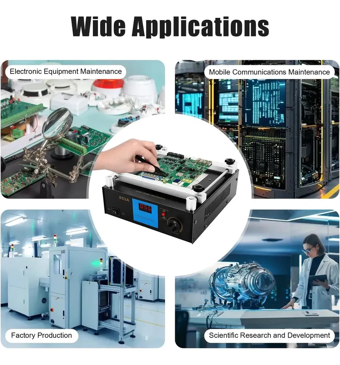 ESTACION DE SOLDAR PRECALENTAMIENTO DE PCB PROFESIONAL 450W