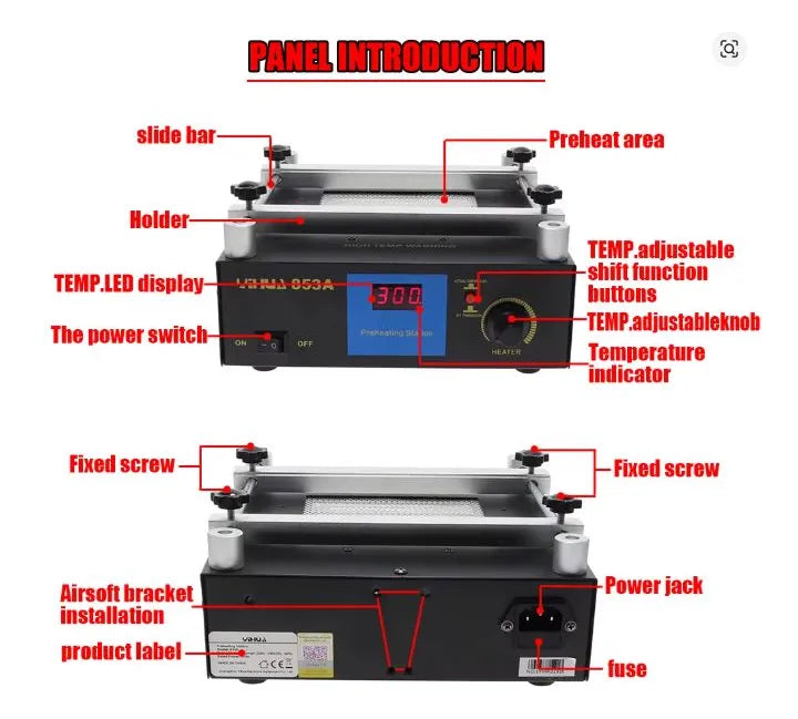 ESTACION DE SOLDAR PRECALENTAMIENTO DE PCB PROFESIONAL 450W