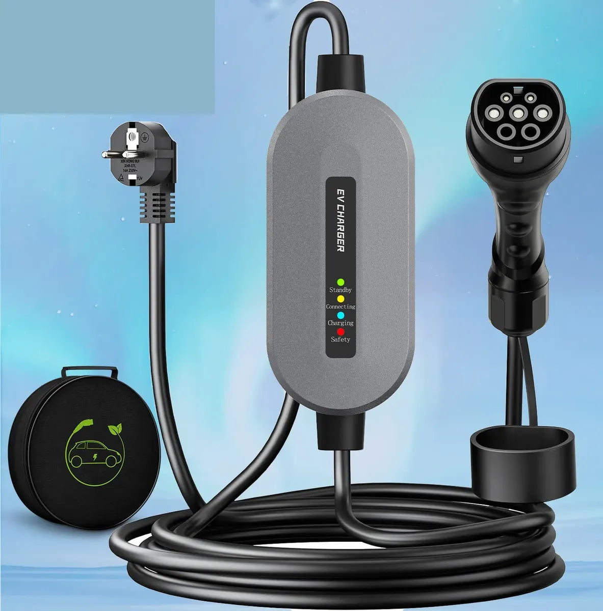 CARGADOR PORTATIL EV TIPO 2 16A 3,5 KW 110/220V AUTOMOVILES