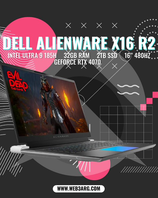 DELL ALIENWARE X16 R2 CORE ULTRA 9 185H 2TB SSD 32GB 16" NVIDIA RTX 4070