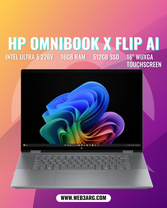 HP OMNIBOOK X FLIP AI 16-AS0013 2-IN-1 CORE ULTRA 5 226V 512GB SSD 16GB 16" TOUCHSCREEN