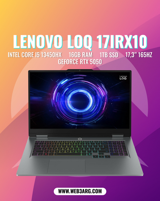 LENOVO LOQ 17IRX10 GAMING CORE I5-13450HX 1TB SSD 16GB 17.3" (1920x1080) 165HZ NVIDIA RTX 5050