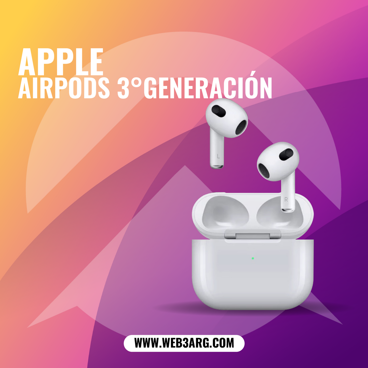 APPLE AIRPODS 3RA GEN C/ ESTUCHE DE CARGA MAGSAFE - Premium Auriculares de Apple - Solo $390000! Compra ahora Web3Arg