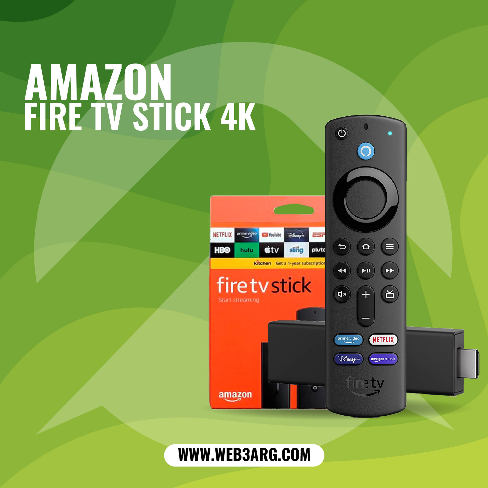AMAZON FIRE TV STICK 4K 3RA GENERACION 8GB Mejor precio en 2024 de Web3Arg