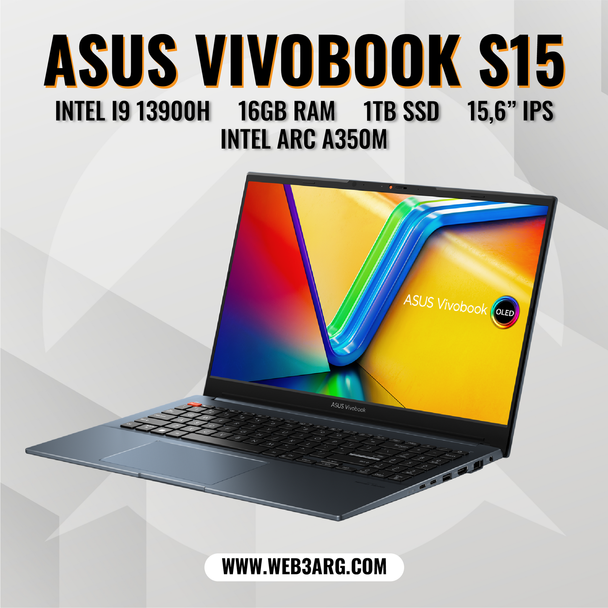 ASUS VIVOBOOK S 15 K5504VN DS96 CORE I9 13900H 1TB SSD 16GB DDR5 15.6" IPS - Premium Notebook de Asus - Solo $1953125! Compra ahora Web3Arg