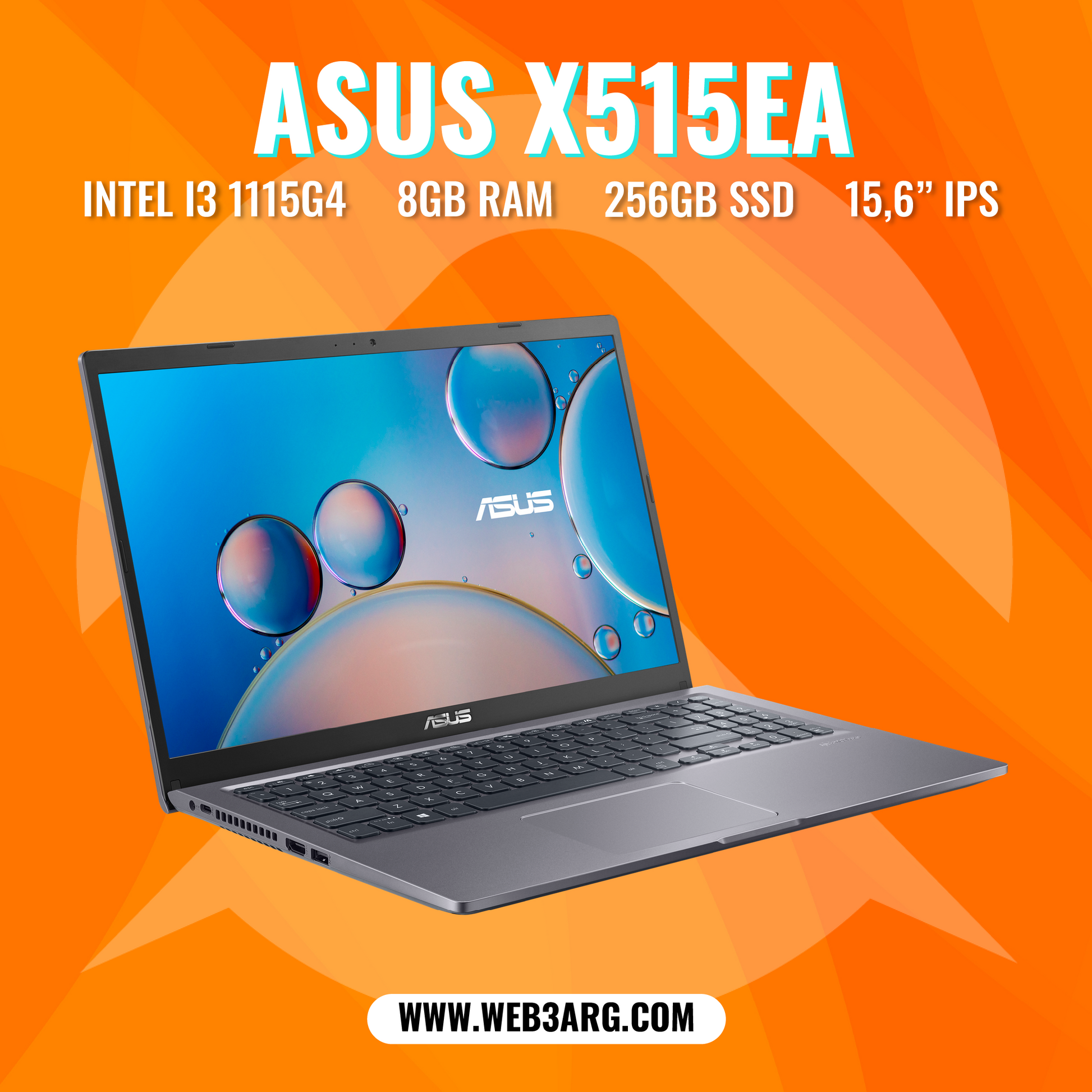 ASUS VIVOBOOK 15 X515EA-WS31-CB INTEL I3 1115G4 SSD 256GB RAM 8GB 15.6" - Premium Notebook de Asus - Solo $687000! Compra ahora Web3Arg