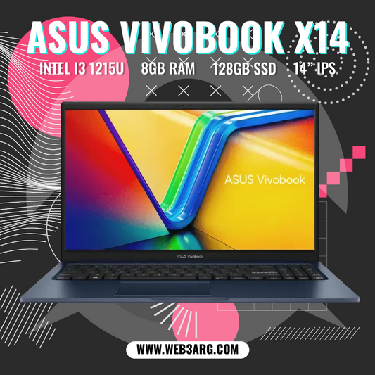 ASUS VIVOBOOK X1404ZA-I38128 CORE I3-1215U 128GB SSD 8GB RAM - Premium Notebook de Asus - Solo $697000! Compra ahora Web3Arg