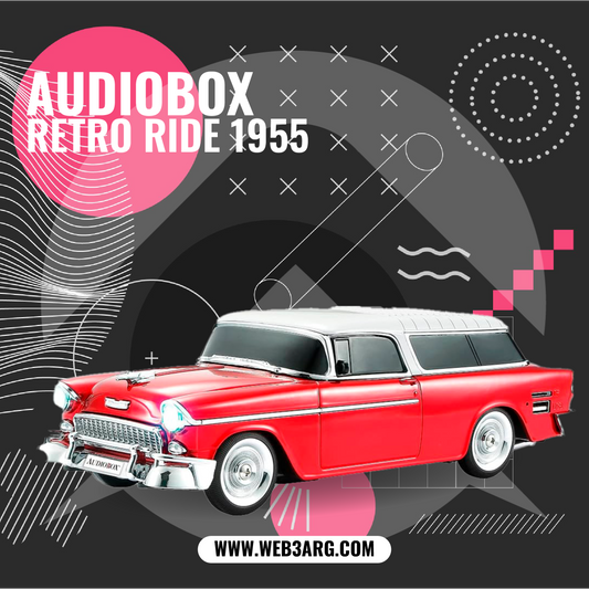 PARLANTE AUDIOBOX RETRO RIDE 1955 - Premium Parlante de Audiobox - Solo $81250! Compra ahora Web3Arg