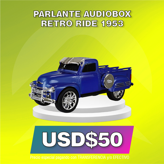 PARLANTE AUDIOBOX RETRO RIDE 1953 - Premium Parlante de Audiobox - Solo $81250! Compra ahora Web3Arg