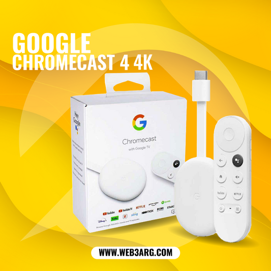 GOOGLE CHROMECAST 4 4K CON GOOGLE TV - Premium STREAMING STICK de Google - Solo $130887! Compra ahora Web3Arg