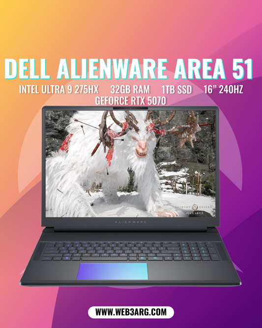 DELL ALIENWARE 16 AREA 51 GAMING CORE ULTRA 9 275HX 1TB SSD 32GB 16" (2560x1600) RTX 5070