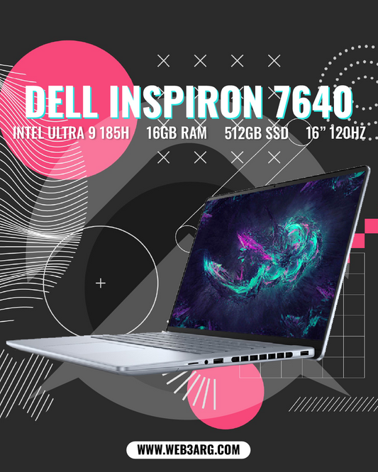 DELL INSPIRON PLUS 7640 CORE ULTRA 9 185H 512GB SSD 16GB 16" - Premium Notebook de DELL - Solo $1760000! Compra ahora Web3Arg