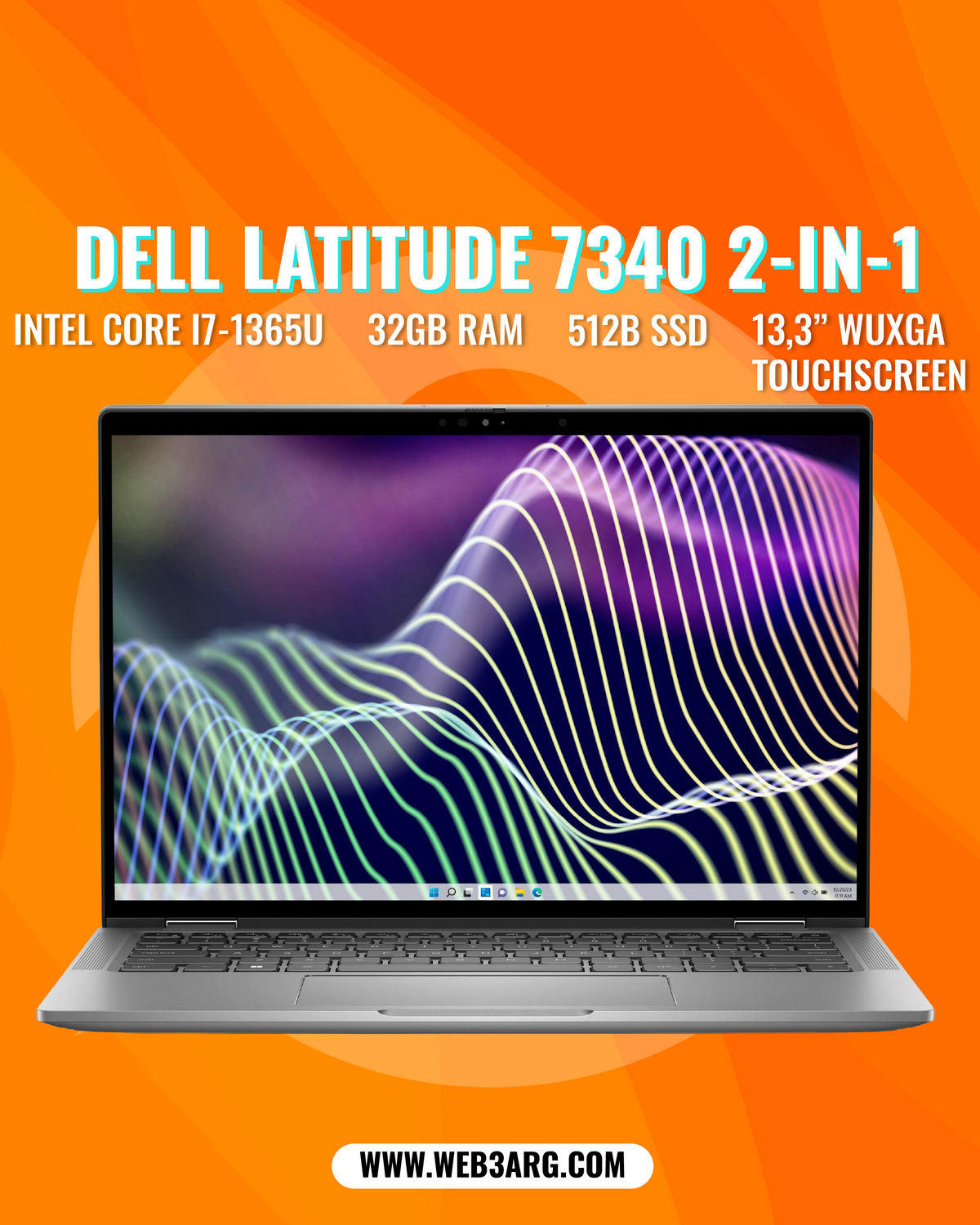 DELL LATITUDE 7340 CORE I7-1365U 512GB SSD 32GB 13.3" (2560x1600) TOUCHSCREEN