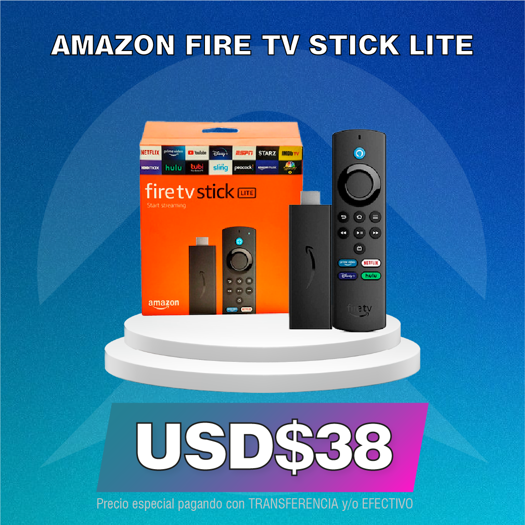 AMAZON FIRE TV STICK LITE CONTROL DE VOZ FULL HD - Premium Streaming Stick de Amazon - Solo $88200! Compra ahora Web3Arg