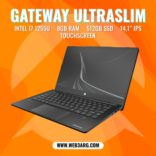 GATEWAY GWTC71427 ULTRA SLIM INTEL I7-1255U 512GB SSD RAM 8GB 14,1" - Premium Notebook de GATEWAY - Solo $1198750! Compra ahora Web3Arg