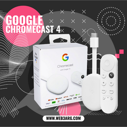 GOOGLE CHROMECAST 4 CON GOOGLE TV - Premium Streaming Stick de Google - Solo $90762.50! Compra ahora Web3Arg