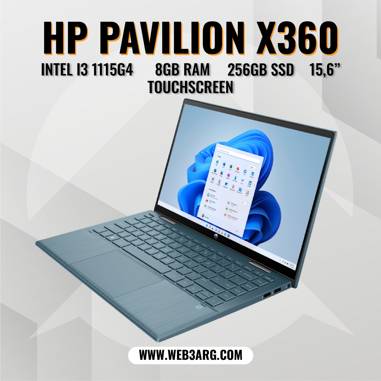 HP PAVILION X360 2 EN 1 INTEL I3 1215U SSD 256GB RAM 8GB 14" TOUCHSCREEN - Premium Notebook de HP - Solo $956025! Compra ahora Web3Arg