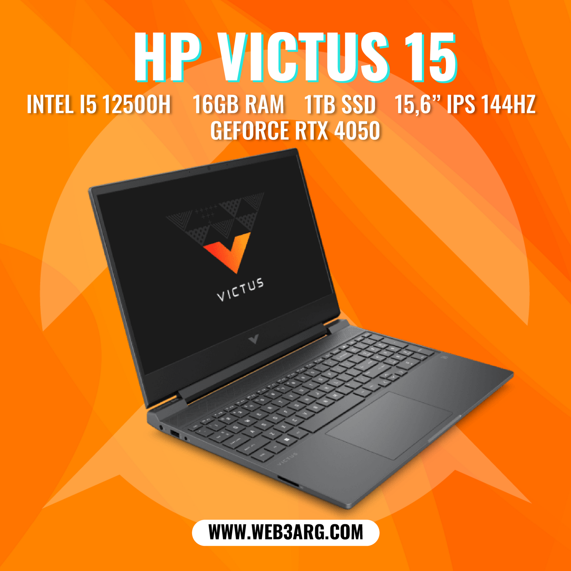 HP VICTUS 15 INTEL CORE I5 12500H RTX 4050 SSD 1TB RAM 16GB - Premium Notebook de HP - Solo $1875000! Compra ahora Web3Arg