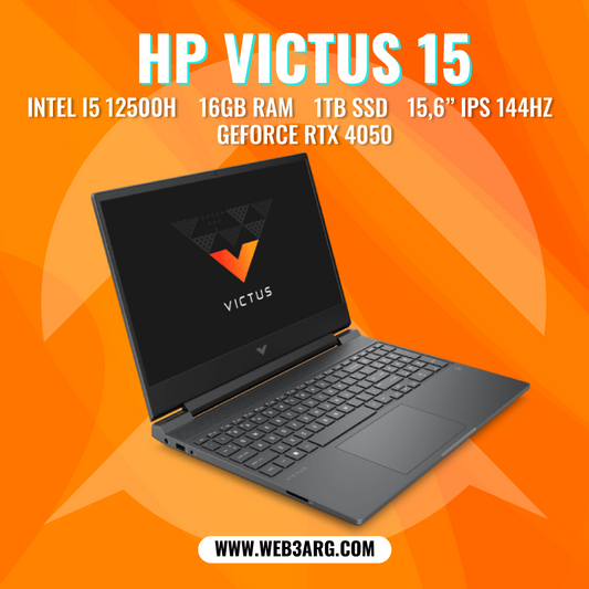 HP VICTUS 15 INTEL CORE I5 12500H RTX 4050 SSD 1TB RAM 16GB - Premium Notebook de HP - Solo $2140625! Compra ahora Web3Arg
