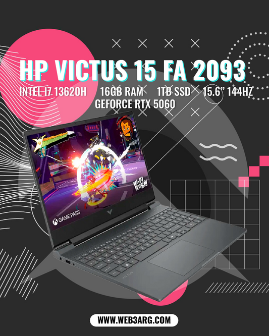 HP VICTUS 15-FA2093 GAMING CORE I7-13620H 1TB SSD 16GB 15.6" (1920x1080) 144HZ WIN11 NVIDIA RTX 5060