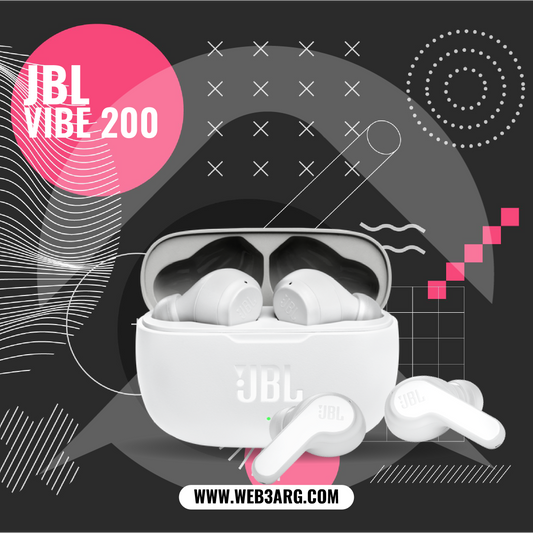 AURICULARES JBL VIBE 200 TRUE WIRELESS IN-EAR EARBUDS WHITE - Premium Auriculares de JBL - Solo $97500! Compra ahora Web3Arg