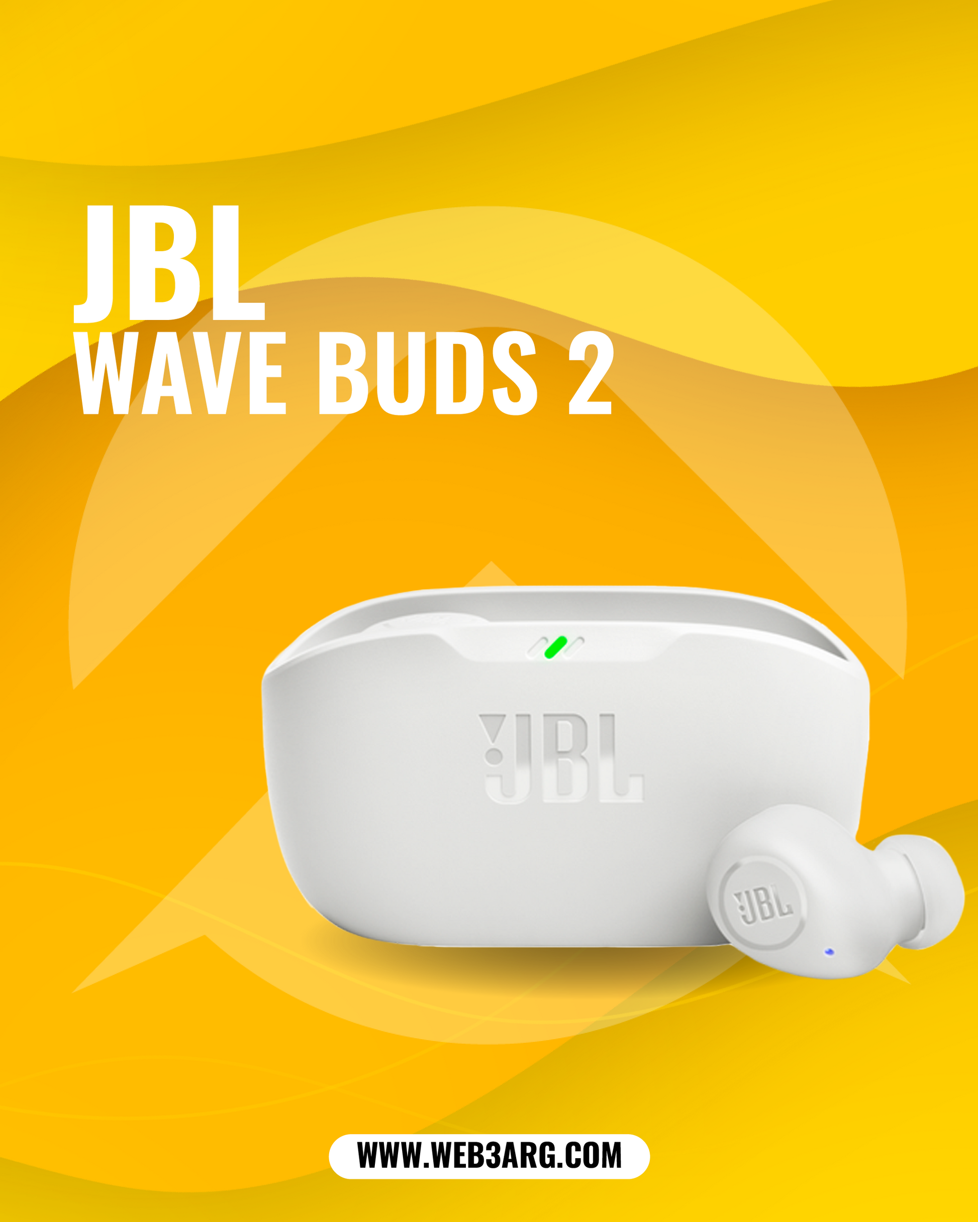 AURICULARES JBL WAVE BUDS 2 BLUETOOTH WIRELESS BLANCOS - Premium Parlante de JBL - Solo $138000! Compra ahora Web3Arg