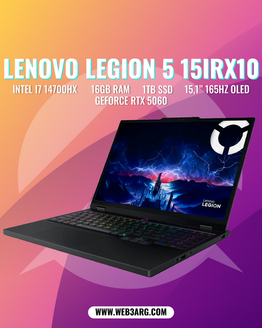 LENOVO LEGION 5 15IRX10 GAMING CORE I7-14700HX 1TB SSD 16GB 15.1" (2560x1600) OLED 165HZ RTX 5060