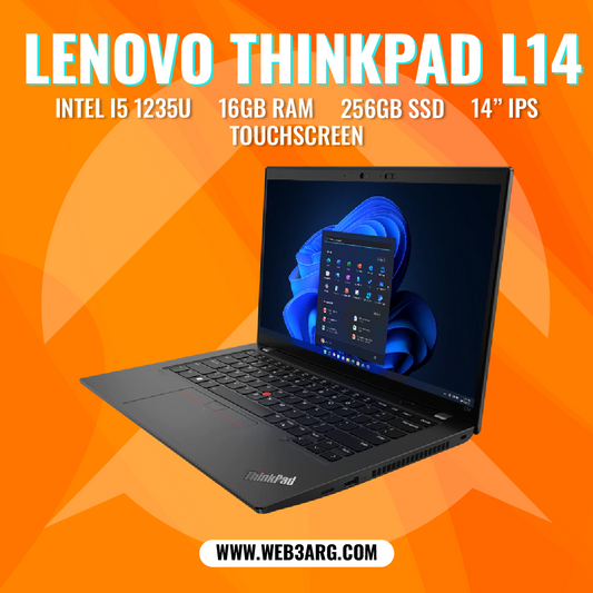 LENOVO THINKPAD L14 GEN3 CORE I5-1235U 256GB SSD 16GB RAM TOUCHSCREEN - Premium Notebook de Lenovo - Solo $1163000! Compra ahora Web3Arg