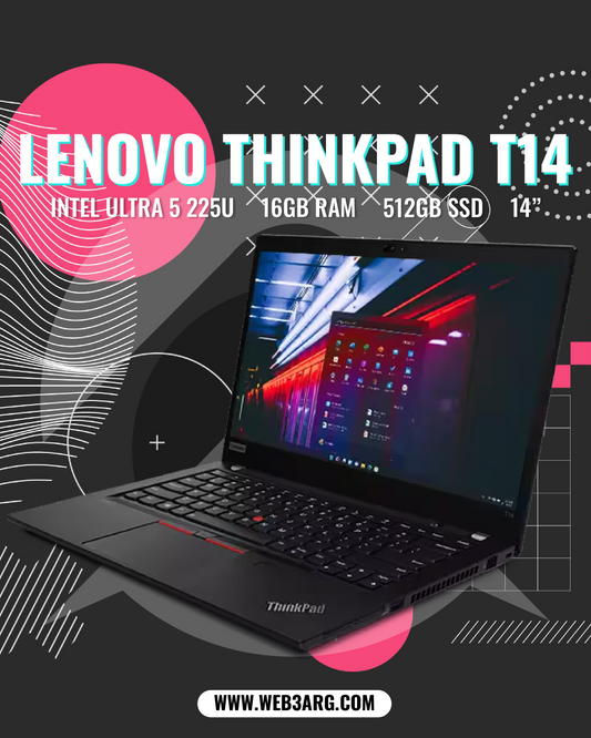 LENOVO THINKPAD T14 GEN 6 CORE ULTRA 5 225U 512GB SSD 16GB 14" (1920x1200)