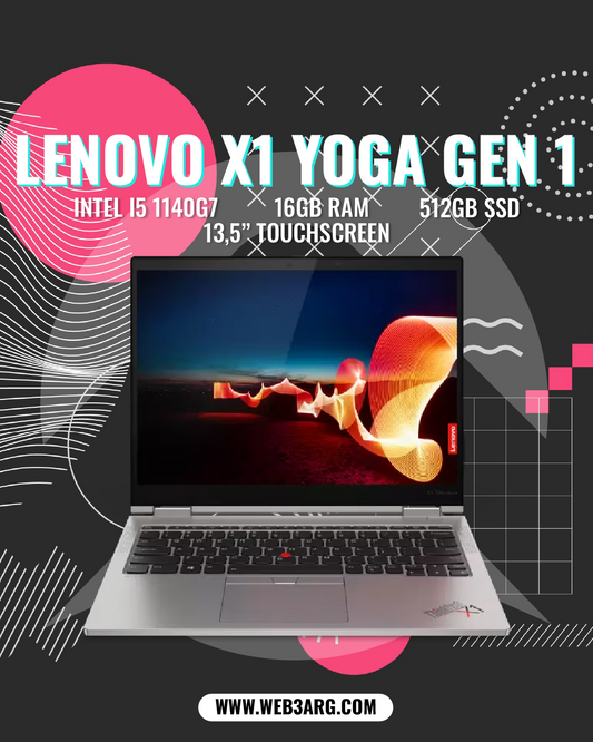 LENOVO THINKPAD X1 YOGA GEN 1 CORE I5-1140G7 512GB SSD 16GB 13.5" (2256x1504) TOUCHSCREEN