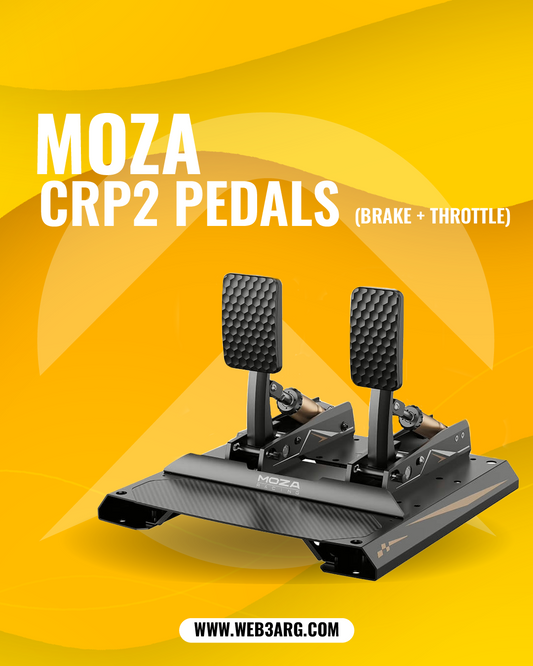 PEDALES MOZA CRP2 SIMULADOR LOAD CELL PEDALS THROTTLE + BRAKE NEGRO