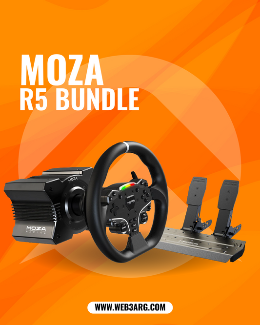 SIMULADOR DE CARRERA VOLANTE Y PEDALES MOZA R5 RACING BUNDLE