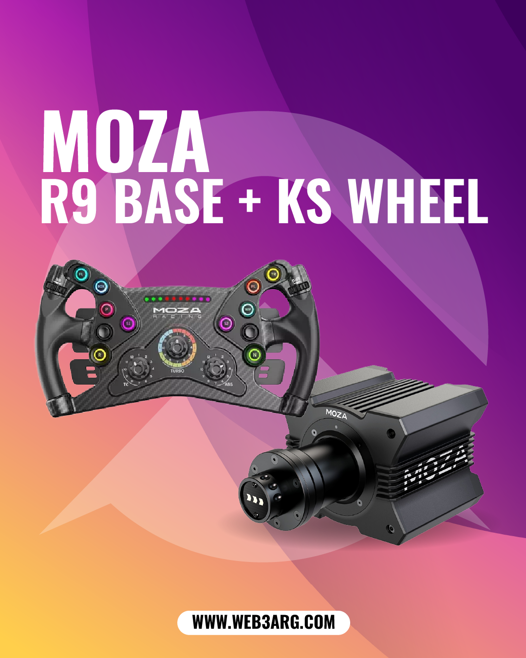 SIMULADOR MOZA R9 V2 DIRECT DRIVE + VOLANTE KS SIM RACING NEGRO - Premium Hardware de MOZA - Solo $3000000! Compra ahora Web3Arg
