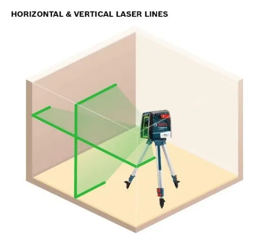 NIVEL LASER VERDE BOSCH GLL40-20G 12M TECNOLOGIA VISIMAX