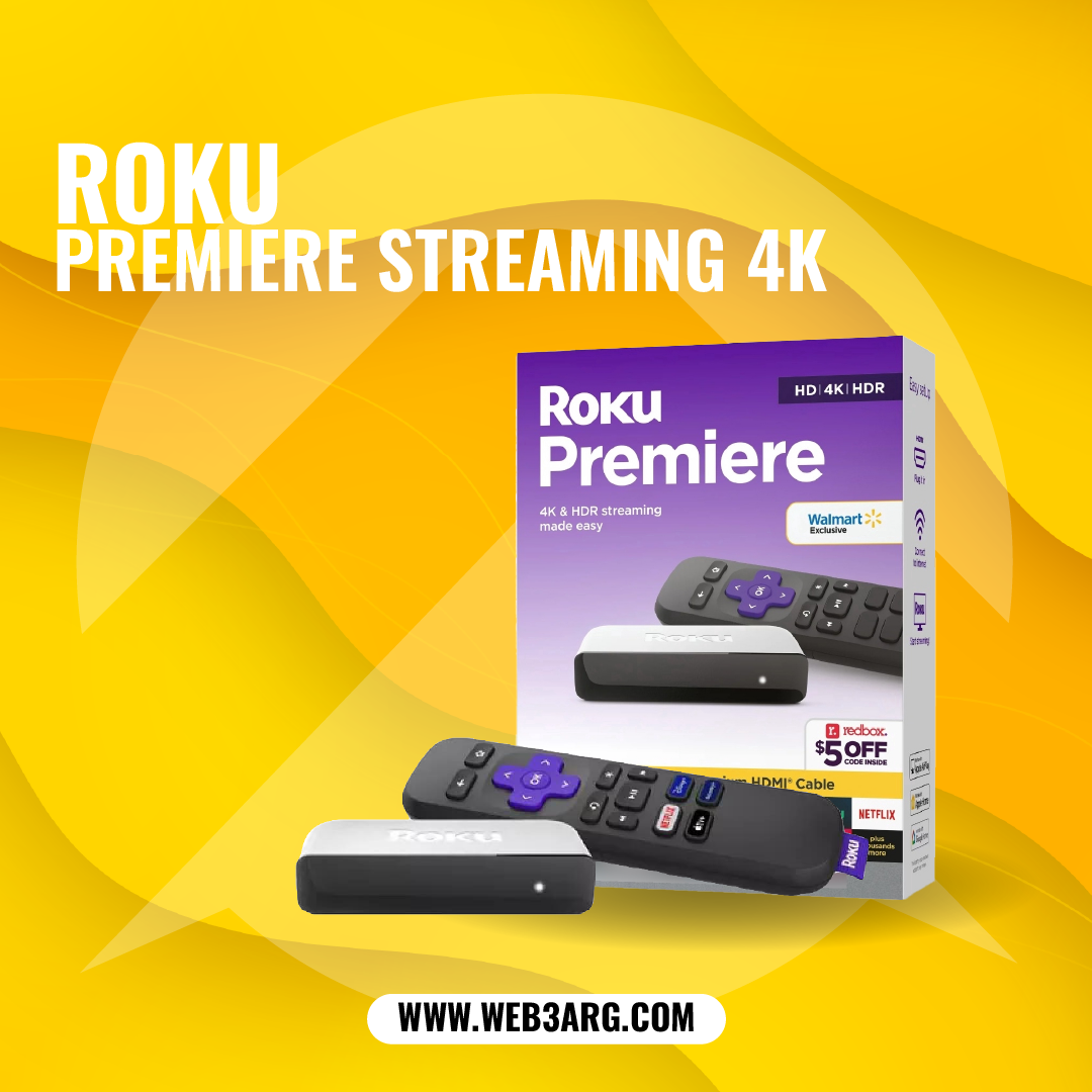 ROKU PREMIERE 4K HDR - Premium Streaming Stick de ROKU - Solo $80000! Compra ahora Web3Arg