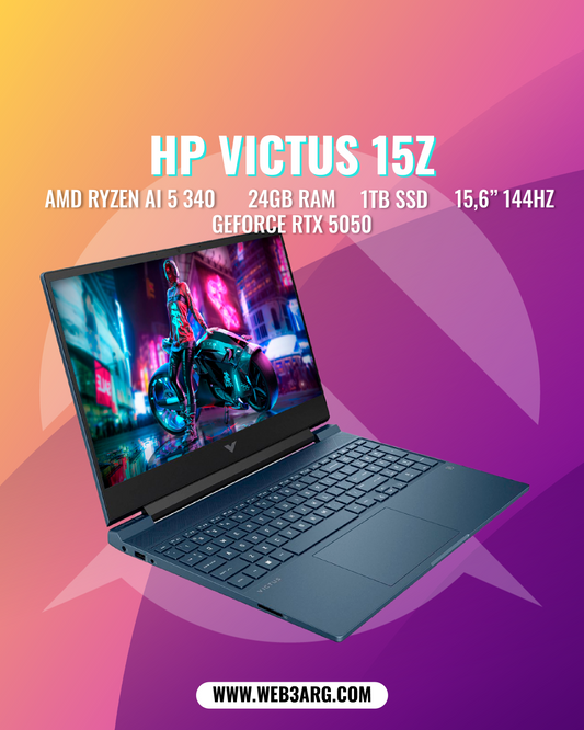 HP VICTUS 15Z-FB300 GAMING AMD RYZEN AI 5 340 1TB SSD 24GB 15.6" (1920x1080) NVIDIA RTX 5050