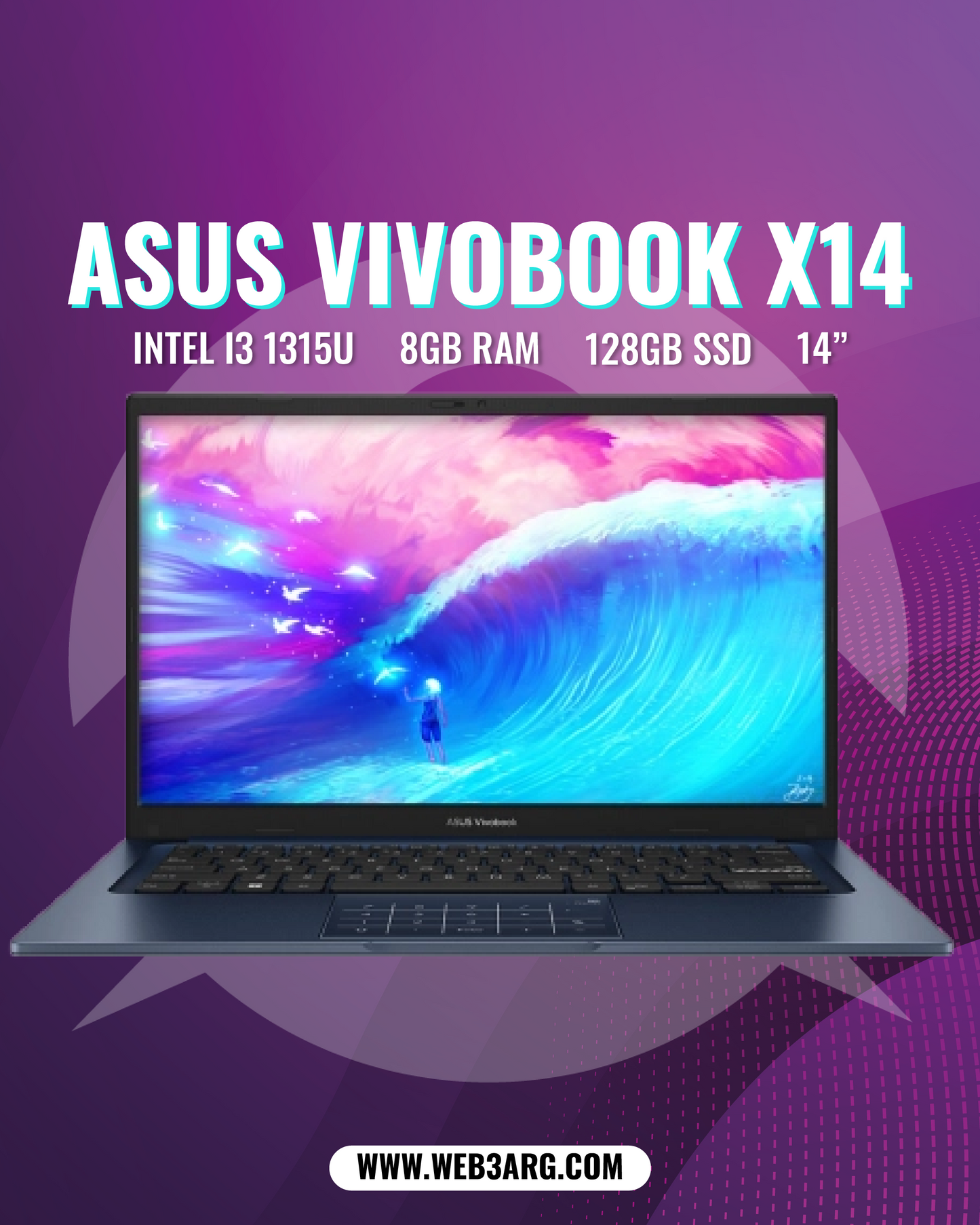 ASUS VIVOBOOK X1404V CORE I3-1315U 128GB SSD 8GB 14" (1920x1080)