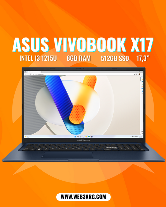ASUS VIVOBOOK X1704ZA-I38512 CORE I3-1215U 512GB SSD 8GB 17.3" (1920x1080)