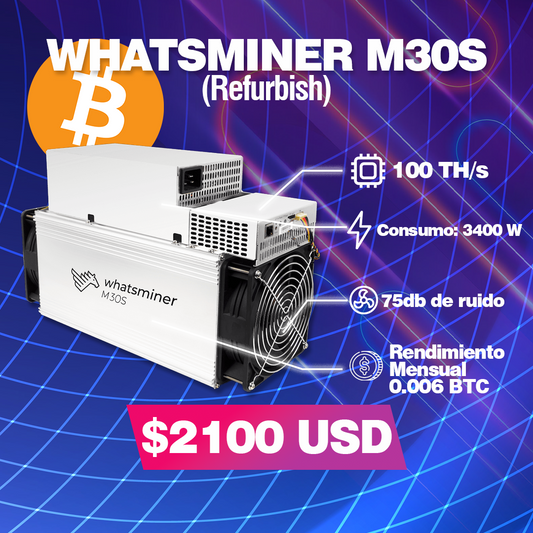 WHATSMINER M30S+ - Premium Mineria de MicroBT - Solo $2709000! Compra ahora Web3Arg